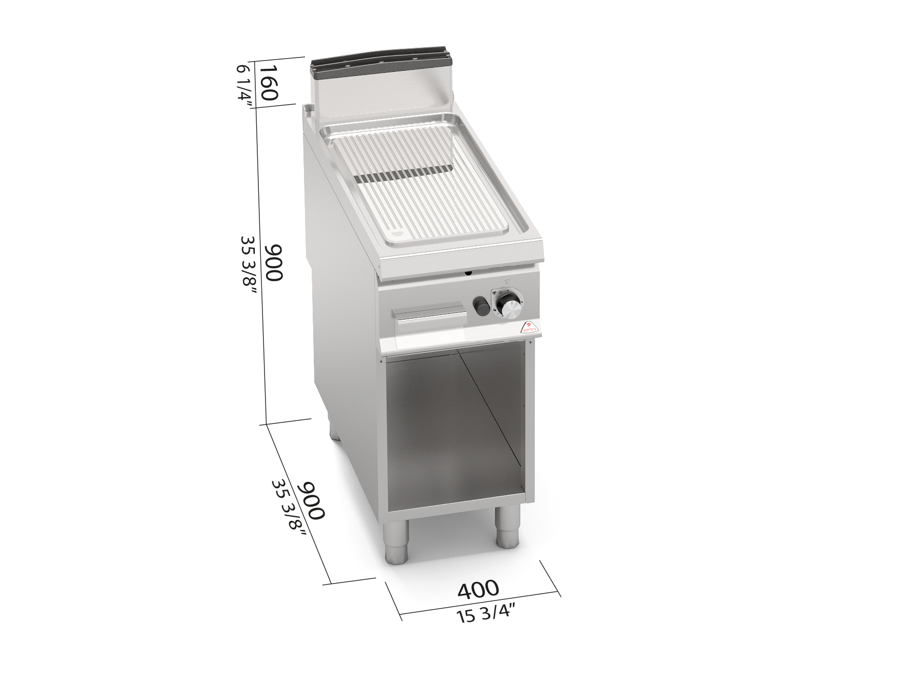 Ribbed Gas Griddle Compound On Cabinet 13301900 Commercial Kitchens Bertos 4720