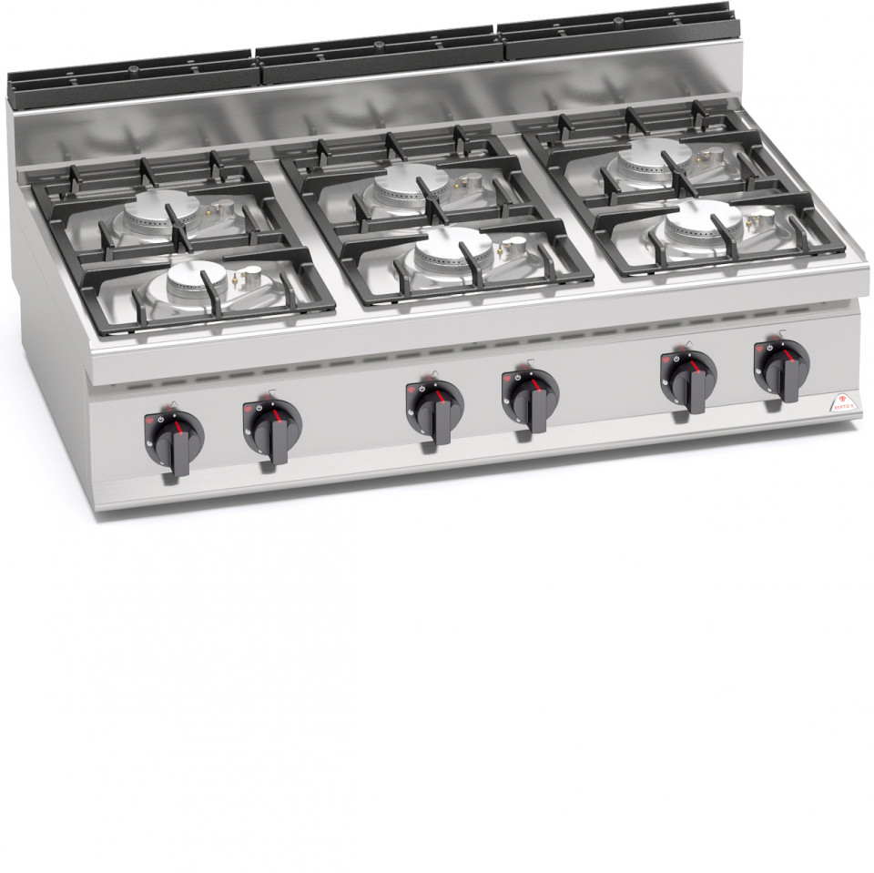 6-BURNER GAS STOVE - 18603100 - Commercial kitchens | Berto's