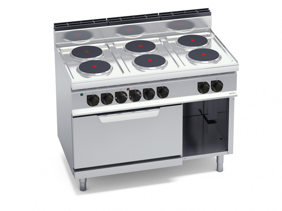 CUCINA ELETTRICA 6 PIASTRE TONDE + FORNO ELETTRICO 2/1 GN