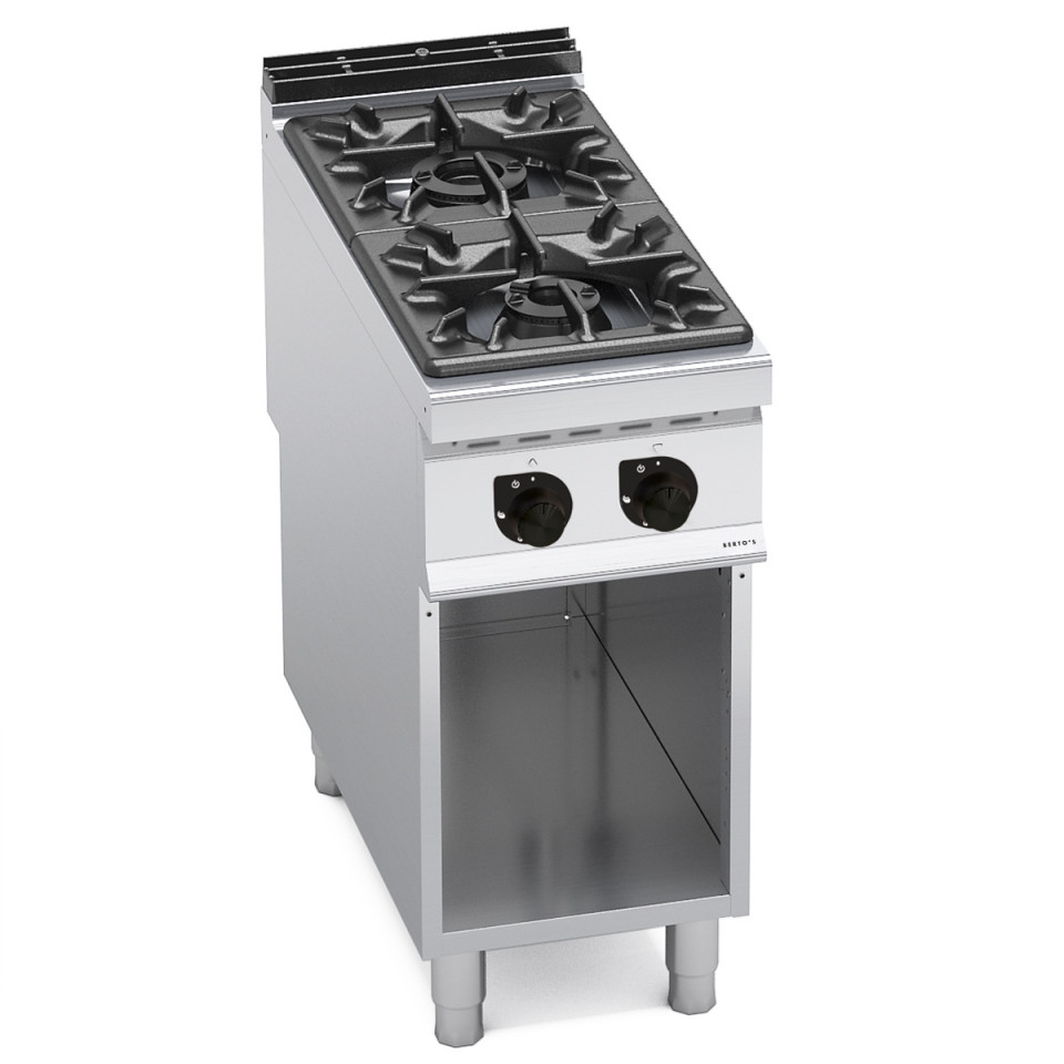 2 BURNER GAS COOKER ON CABINET