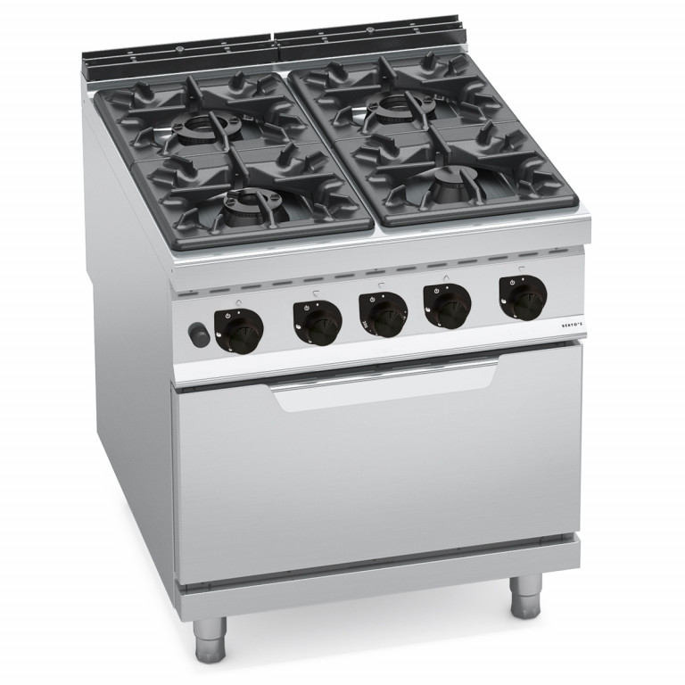 4 BURNER GAS COOKER ON 2/1 GAS OVEN