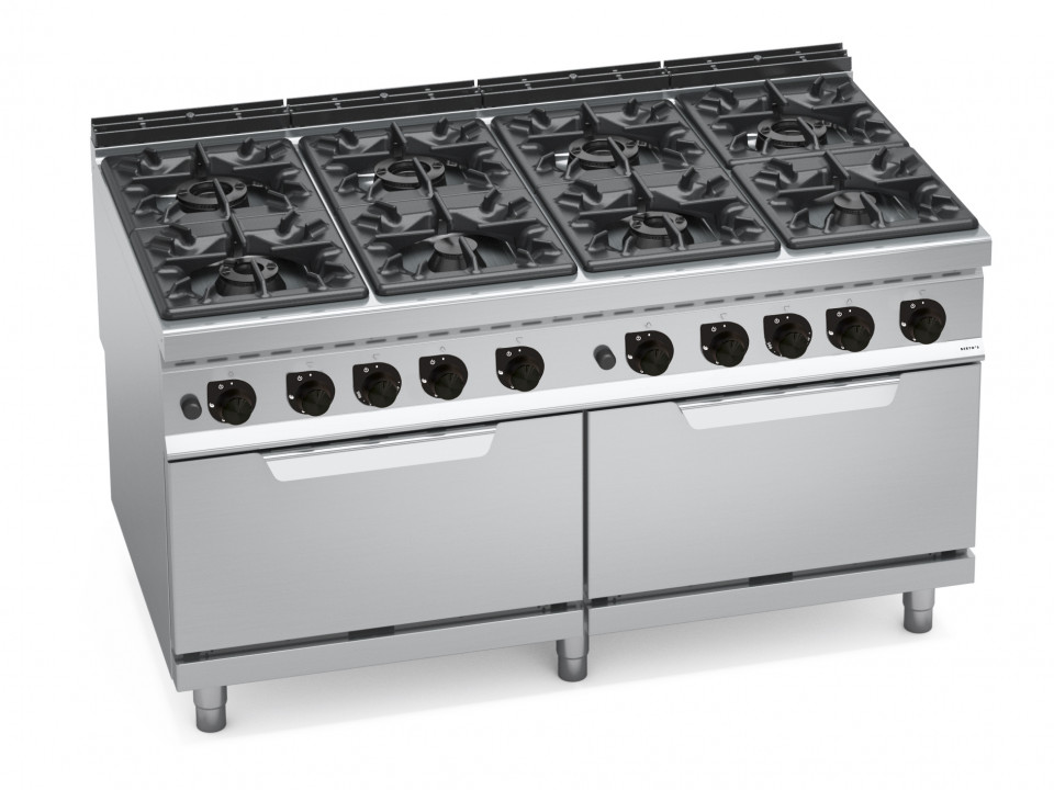 8 BURNER GAS COOKER ON 2 2/1 GAS OVEN - 20716000 - Commercial kitchens |  Berto's